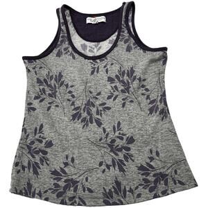 Live Love Lounge Karen Neuburger Women Sleep Tank Top Size M Purple Gray Floral